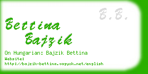 bettina bajzik business card